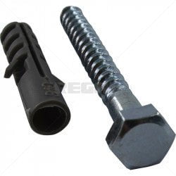 GUNMANSA Coach Screw 8 x 75 x 10mm W/Plug / 25 Part No: HW77-2