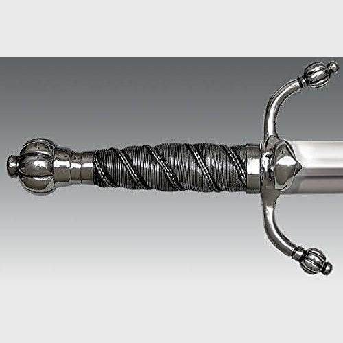 GUNMANSA Cold Steel Colichemarde Dagger with Uniquely Shaped Blade,Silver Artifact