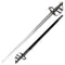 GUNMANSA COLD STEEL ENGLISH BACK SWORD 32'' CARBON STEEL BLADE , BLACK LEATHER SCABBARD