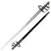 GUNMANSA COLD STEEL ENGLISH BACK SWORD 32'' CARBON STEEL BLADE , BLACK LEATHER SCABBARD