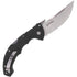GUNMANSA Cold Steel Talwar Lockback Folding Knife Black G10 Handle S35VN Plain Edge Satin Finish CS21TTL