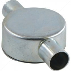 GUNMANSA Conduit Bosal - 20mm 2-Way Box Galvanised incl Lid & Screws Part No: CA11-3