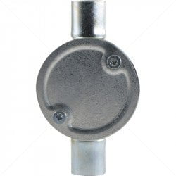 GUNMANSA Conduit Bosal - 20mm 2-Way Box Galvanised incl Lid & Screws Part No: CA11-3