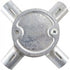 GUNMANSA Conduit Bosal - 20mm 4-Way Box Galvanised incl Lid & Screws Part No: CA12-9