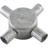 GUNMANSA Conduit Bosal - 20mm 4-Way Box Galvanised incl Lid & Screws Part No: CA12-9