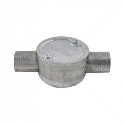 GUNMANSA Conduit Bosal - 25mm 2-Way Box Galvanised incl Lid & Screws Part No: CA11-4