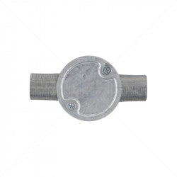 GUNMANSA Conduit Bosal - 25mm 2-Way Box Galvanised incl Lid & Screws Part No: CA11-4