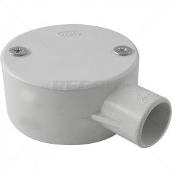 GUNMANSA Conduit PVC - 20mm 1-Way Box with Lid and Screws Part No: CA10