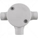 GUNMANSA Conduit PVC - 20mm 3-Way Box with Lid and Screws Part No: CA12