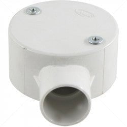 GUNMANSA Conduit PVC - 25mm 1-Way Box with Lid and Screws Part No: CA12-4