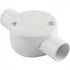 GUNMANSA Conduit PVC - 25mm 2-Way Box with Lid and Screws Part No: CA11-1