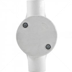 GUNMANSA Conduit PVC - 25mm 2-Way Box with Lid and Screws Part No: CA11-1