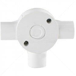 GUNMANSA Conduit PVC - 25mm 3-Way Box with Lid and Screws Part No: CA12-1