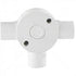 GUNMANSA Conduit PVC - 25mm 3-Way Box with Lid and Screws Part No: CA12-1