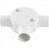 GUNMANSA Conduit PVC - 25mm 3-Way Box with Lid and Screws Part No: CA12-1