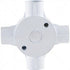 GUNMANSA Conduit PVC - 25mm 4-Way Box with Lid and Screws Part No: CA12-2