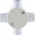 GUNMANSA Conduit PVC - 25mm 4-Way Box with Lid and Screws Part No: CA12-2