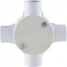 GUNMANSA Conduit PVC - 25mm 4-Way Box with Lid and Screws Part No: CA12-2