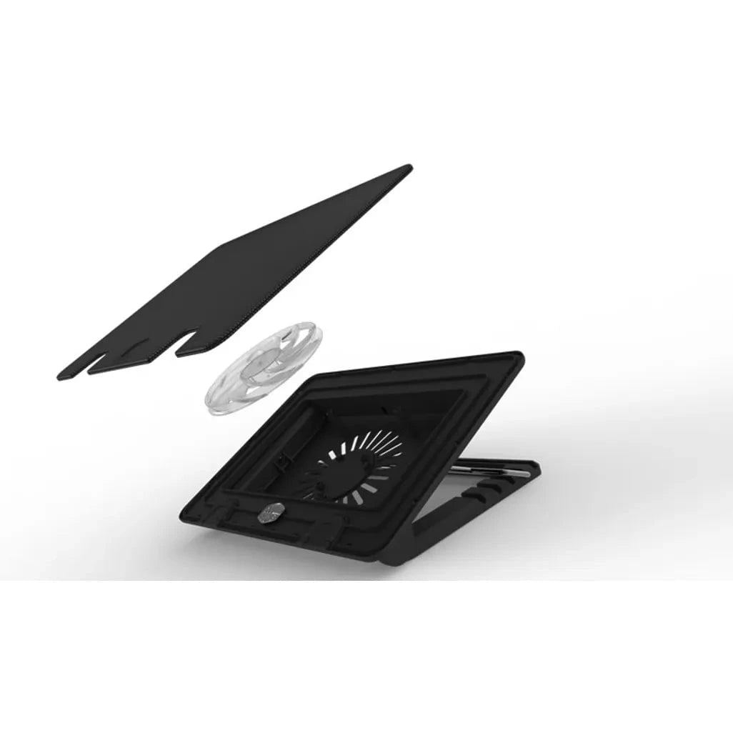 GUNMANSA Cooler Master Ergostand IV, Laptop stand, Black, Metal, Plastic, Rubber, 43.2 cm (17"), 1 pc(s), 14 cm