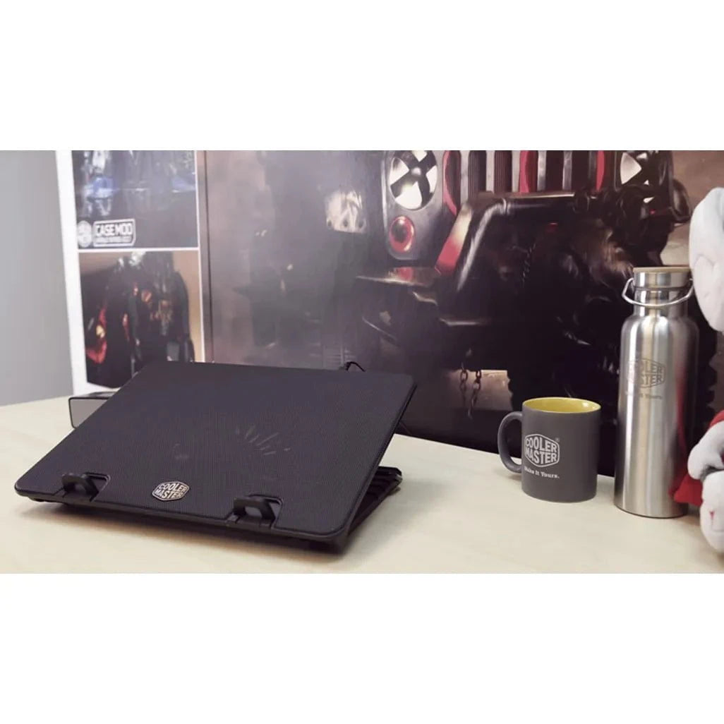 GUNMANSA Cooler Master Ergostand IV, Laptop stand, Black, Metal, Plastic, Rubber, 43.2 cm (17"), 1 pc(s), 14 cm
