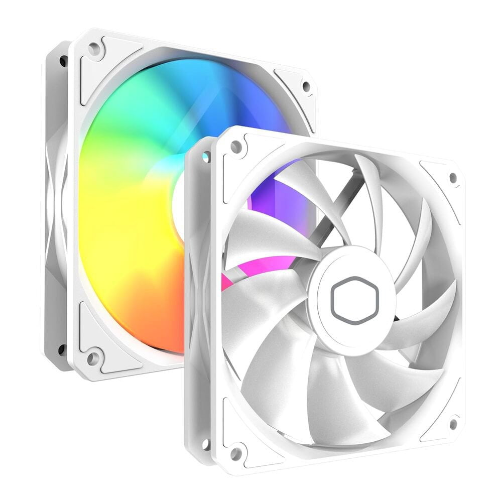 GUNMANSA Cooler Master MFW-B2DW-17NPA-R1 MF120 Lite White PC Case Liquid Cooler Air Cooler, 120mm ARGB Lighting, ARGB Splitter, Dynamic PWM 1,750 RPM, Air Balance Blades, Hybrid | PBT Frame