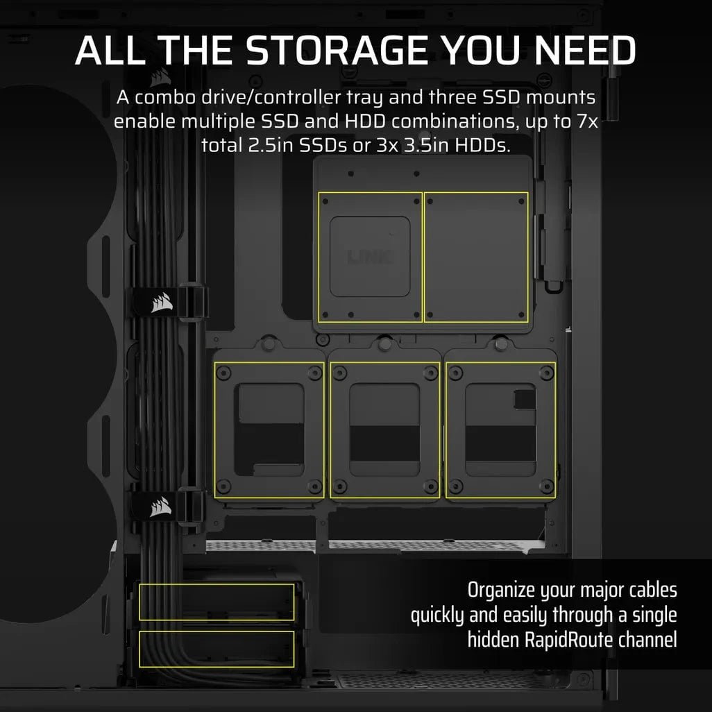 GUNMANSA Corsair 5000T, Midi Tower, PC, Black, ATX, EATX