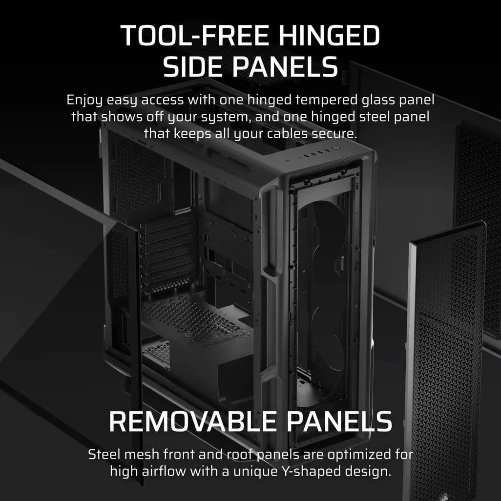 GUNMANSA Corsair 5000T, Midi Tower, PC, Black, ATX, EATX