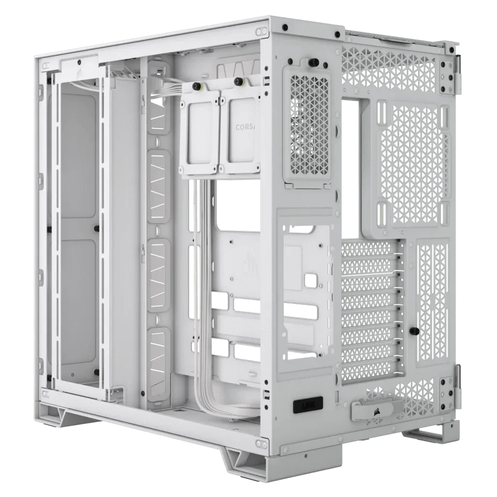GUNMANSA Corsair 6500X, Midi Tower, PC, White, ATX, Plastic, Steel, Tempered glass, 19 cm