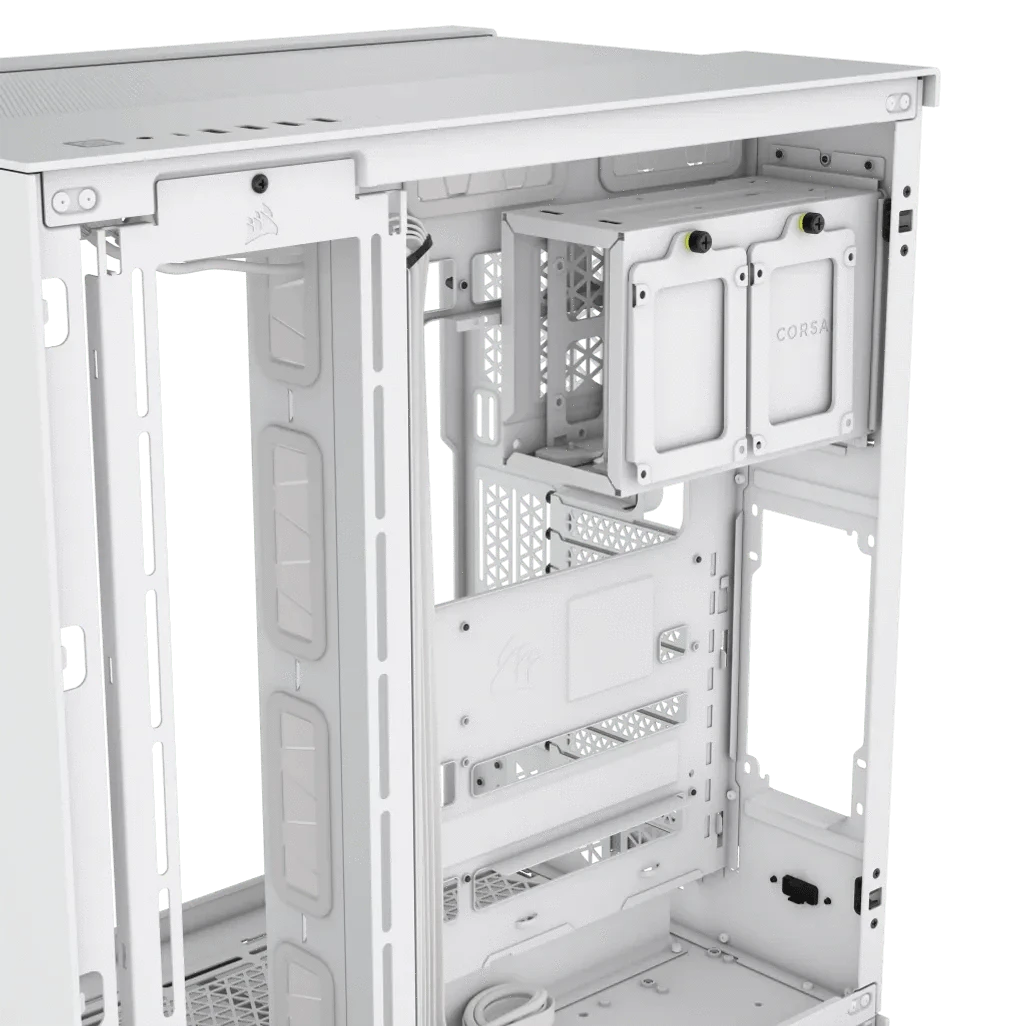 GUNMANSA Corsair 6500X, Midi Tower, PC, White, ATX, Plastic, Steel, Tempered glass, 19 cm