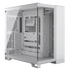 GUNMANSA Corsair 6500X, Midi Tower, PC, White, ATX, Plastic, Steel, Tempered glass, 19 cm