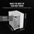 GUNMANSA Corsair 6500X, Midi Tower, PC, White, ATX, Plastic, Steel, Tempered glass, 19 cm