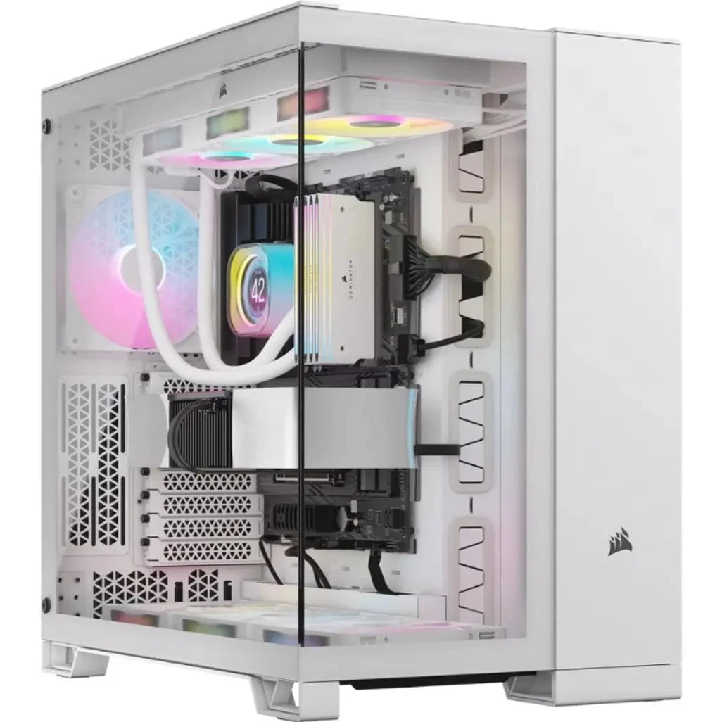 GUNMANSA Corsair 6500X, Midi Tower, PC, White, ATX, Plastic, Steel, Tempered glass, 19 cm