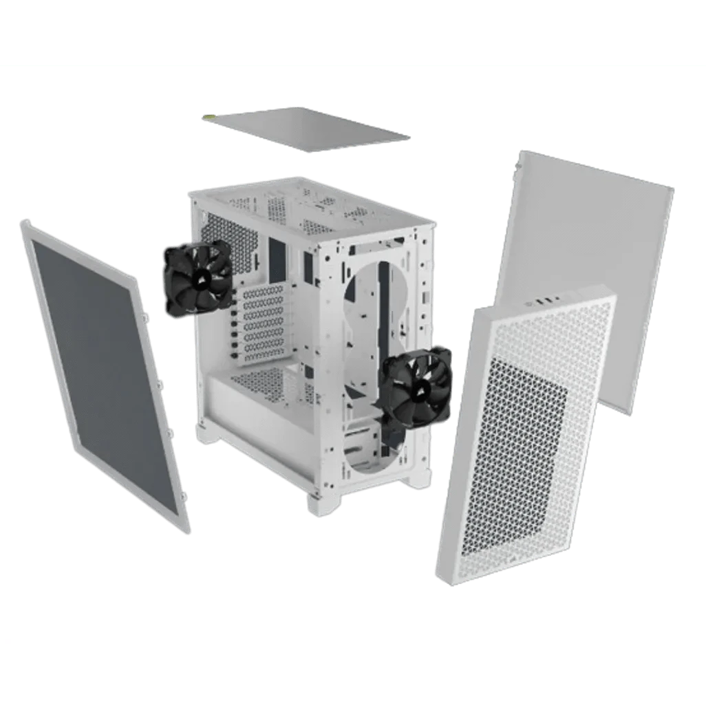 GUNMANSA Corsair CC-9011252-WW, Midi Tower, PC, White, ATX, Gaming, 22 cm