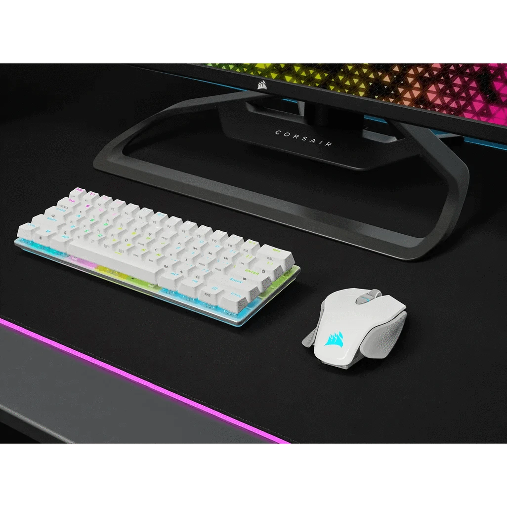 GUNMANSA Corsair CH-9319511-AP2, Right-hand, Optical, RF Wireless + Bluetooth, 26000 DPI, White