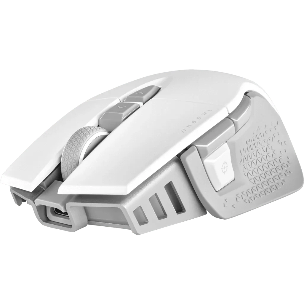 GUNMANSA Corsair CH-9319511-AP2, Right-hand, Optical, RF Wireless + Bluetooth, 26000 DPI, White