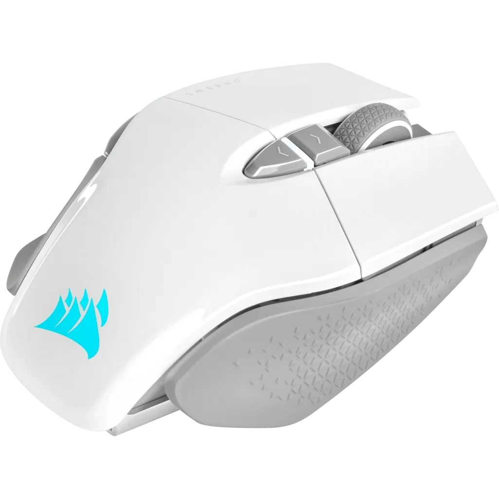 GUNMANSA Corsair CH-9319511-AP2, Right-hand, Optical, RF Wireless + Bluetooth, 26000 DPI, White