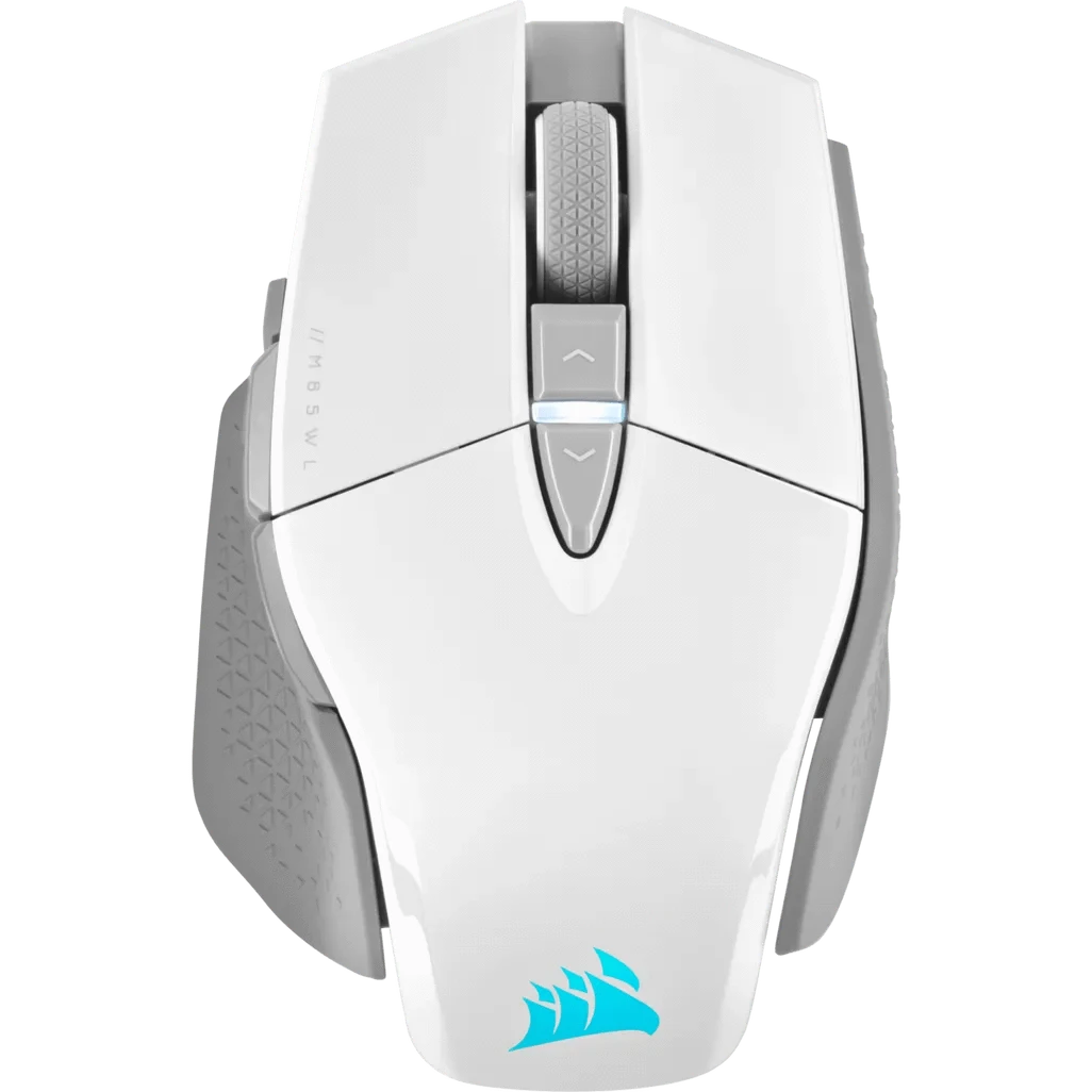 GUNMANSA Corsair CH-9319511-AP2, Right-hand, Optical, RF Wireless + Bluetooth, 26000 DPI, White