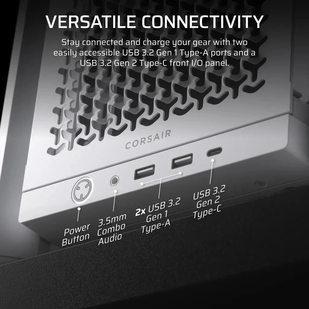 GUNMANSA Corsair FRAME 4000D, Midi Tower, PC, White, ATX