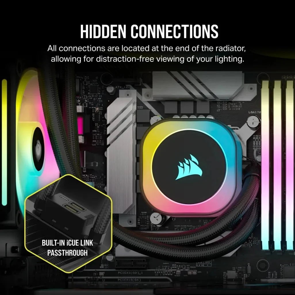 GUNMANSA Corsair H115I, Liquid cooling kit, 14 cm