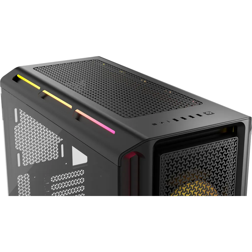 GUNMANSA Corsair iCUE LINK 5000T LX RGB Mid-Tower PC Case; Black