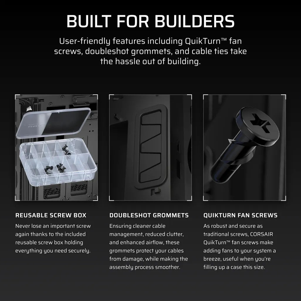 GUNMANSA Corsair iCUE LINK 5000T LX RGB Mid-Tower PC Case; Black