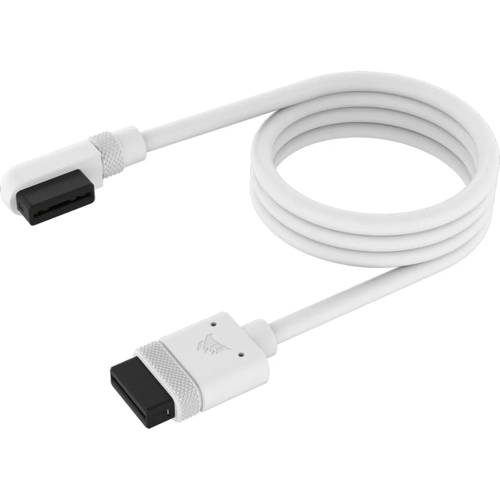 GUNMANSA Corsair iCUE LINK Cable; 1x 600mm with Straight/Slim 90° connectors; White