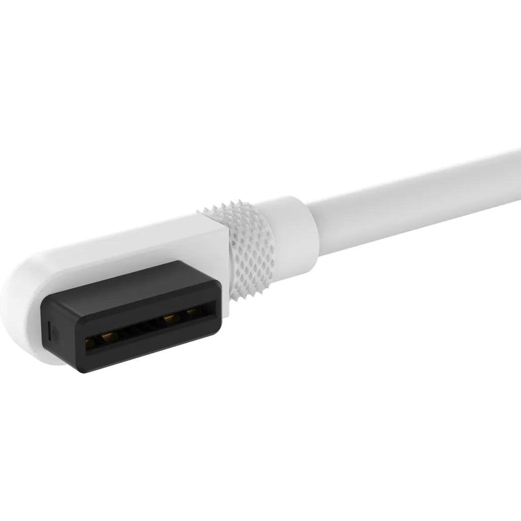 GUNMANSA Corsair iCUE LINK Cable; 1x 600mm with Straight/Slim 90° connectors; White