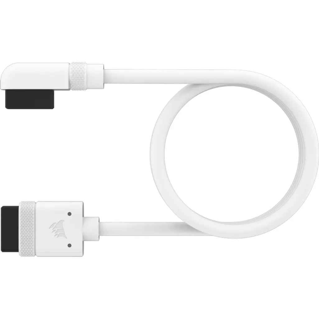 GUNMANSA Corsair iCUE LINK Cable; 1x 600mm with Straight/Slim 90° connectors; White