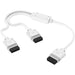 GUNMANSA Corsair iCUE LINK Cable; 1x 600mm Y-Cable with Straight connectors; White
