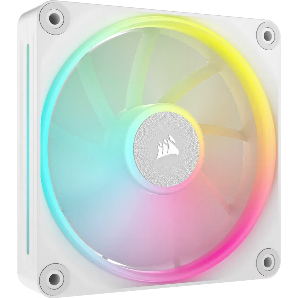 GUNMANSA Corsair iCUE LINK LX120 RGB 120mm PWM Fan - Dual Light Loops – Requires iCUE LINK System Hub (Sold Separately) - White