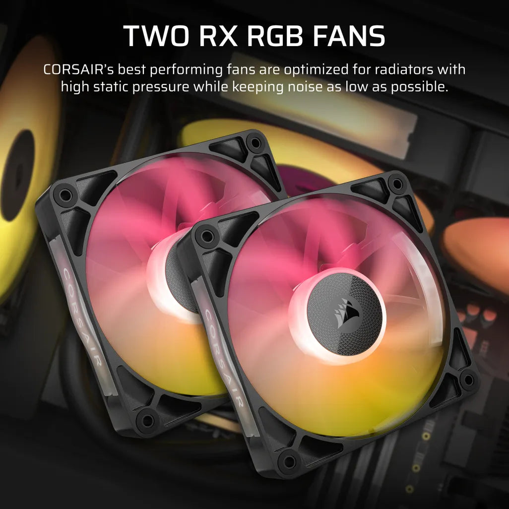 GUNMANSA Corsair iCUE LINK TITAN 240 RX RGB Liquid CPU Cooler – RX120 RGB Fans – Fits Intel® LGA 1851/1700; AMD® AM5/AM4.