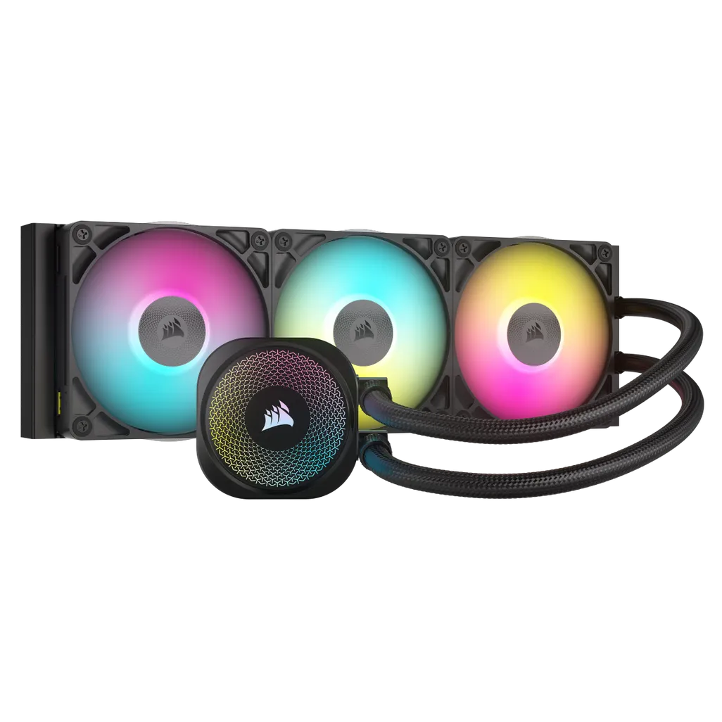 GUNMANSA Corsair iCUE LINK TITAN 360 RX RGB Liquid CPU Cooler – RX120 RGB Fans – Fits Intel® LGA 1851/1700; AMD® AM5/AM4.