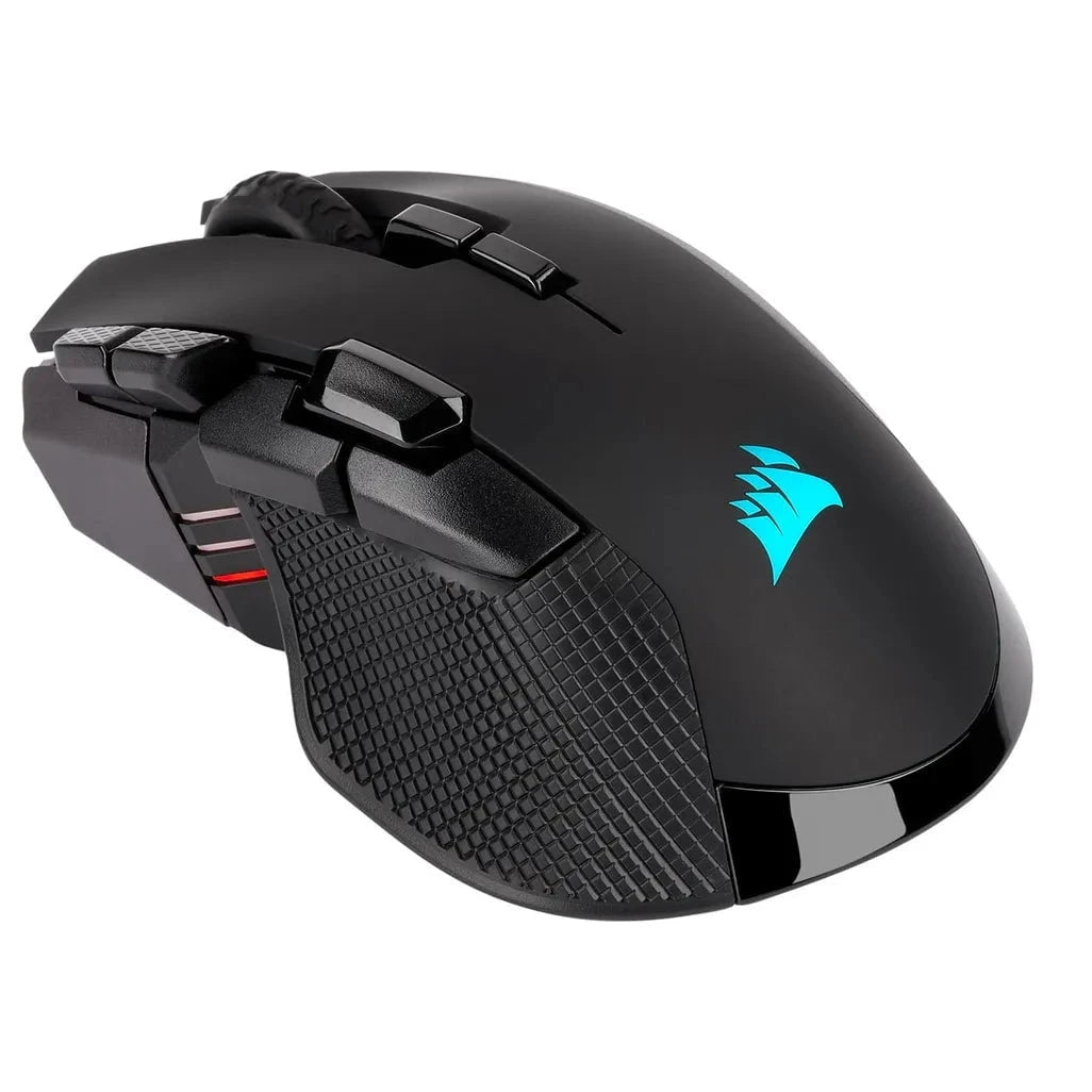 GUNMANSA Corsair IronClaw RGB, Right-hand, Optical, RF Wireless + Bluetooth + USB Type-A, 18000 DPI, Black