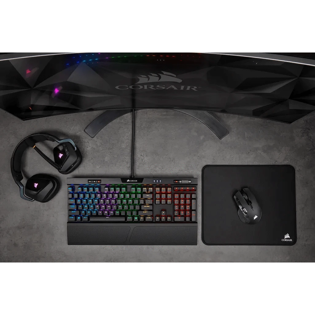 GUNMANSA Corsair IronClaw RGB, Right-hand, Optical, RF Wireless + Bluetooth + USB Type-A, 18000 DPI, Black
